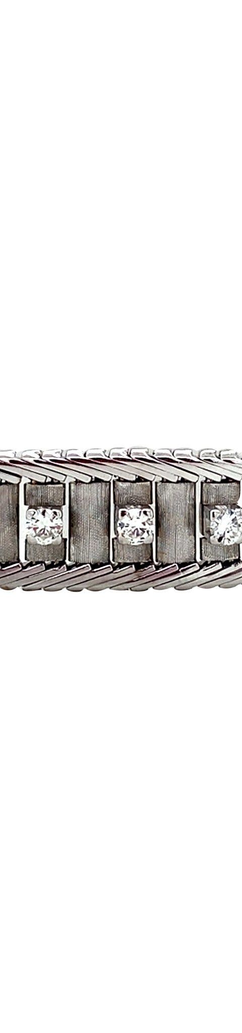 Vintage 14K White Gold Bracelet with Diamond
